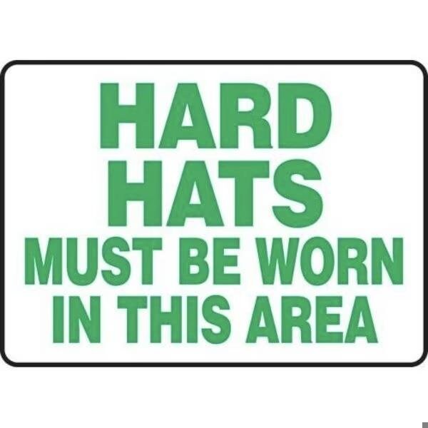 Accuform SAFETY SIGN HARD HATS MUST BE WORN MPPE519VA MPPE519VA - main
